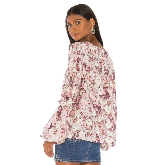 For Love & Lemons Eclipse Blouse in Country Floral NEW Cottagecore Size Large - Picture 3 of 13